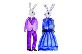 Bunny in Formal Attire for Easter Branding