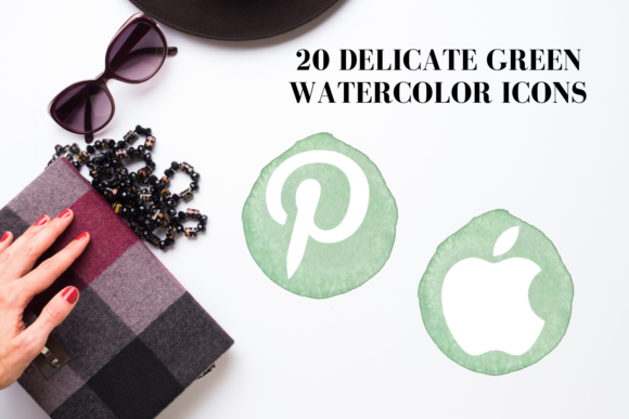 Delicate Green Social Media Icons