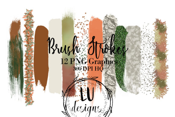 Fall Brush Strokes Overlay Clipart and Decorative Elements