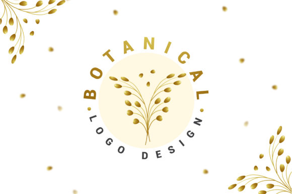 Golden Botanical Logo Design and Logos