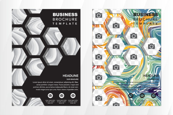 Marble Business Vertical Cover and Print Templates