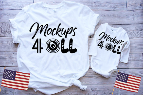 Mock Ups White Tshirts, Flat Lay for T-Shirts