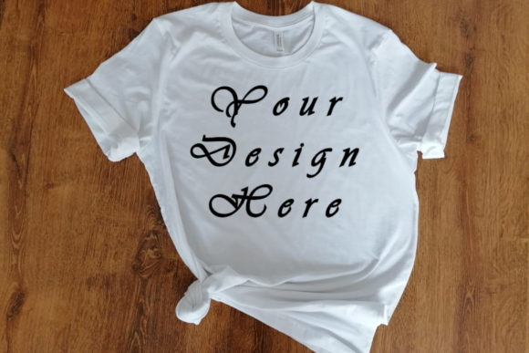 Mockup White Bella Canvas T-shirt and T-Shirts