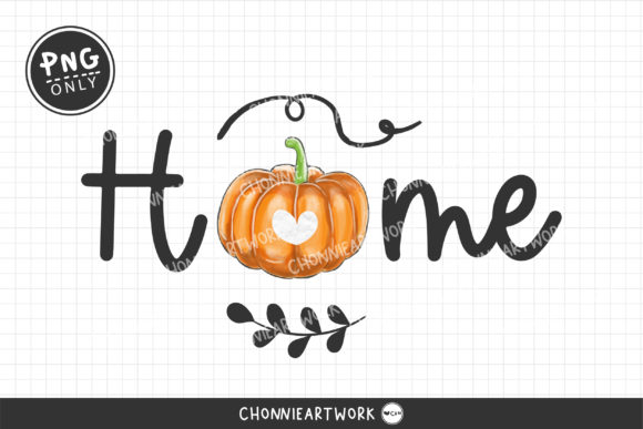 Painted Home and Pumpkin Sublimation Print Templates