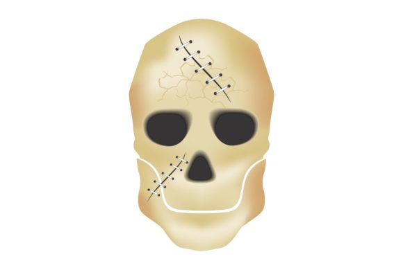 Scary Human Skull of Serial Killer