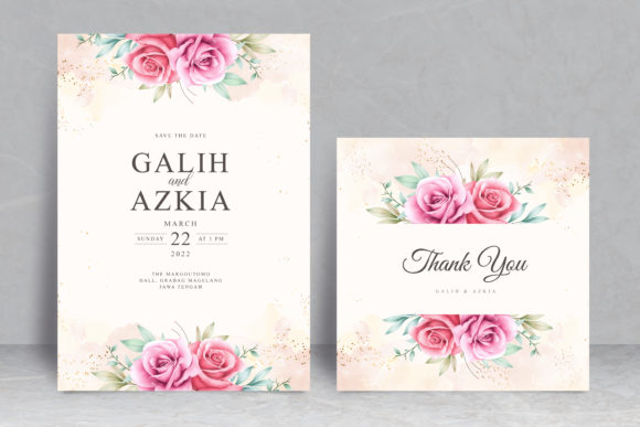 Sweet Floral Wedding Invitation Card