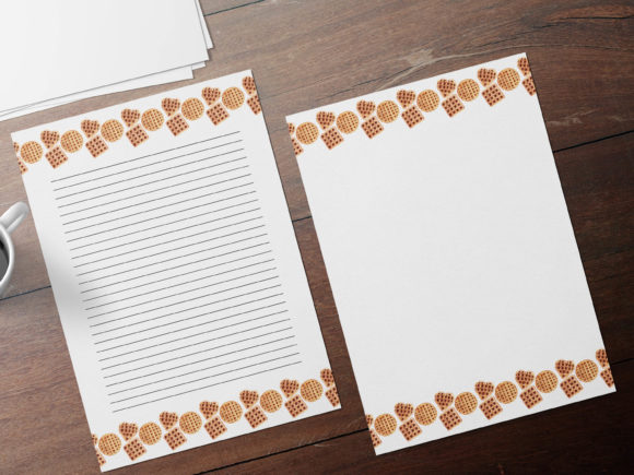 Sweet Wafers Stationary Set Print Templates