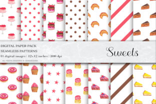 Sweets Digital Paper, Sweets Pattern