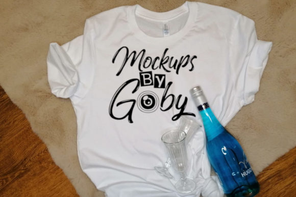 White T Shirts Mock Ups, Bottles