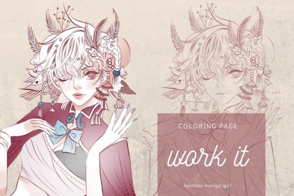 Work It Lineart Digistamp Coloring Page and Coloring Pages Amp